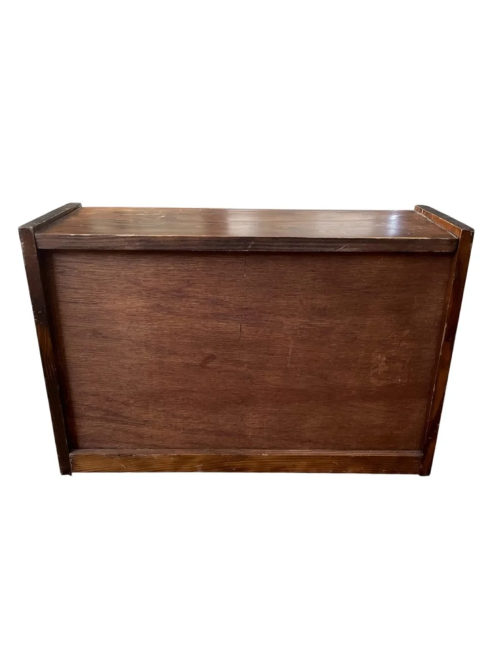 Vintage Handmade Amish Wooden Roll Top Bread Box